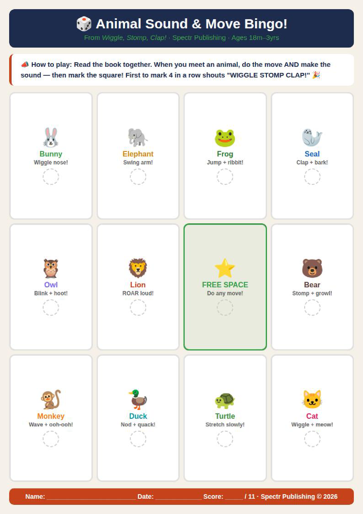 Movement Bingo preview